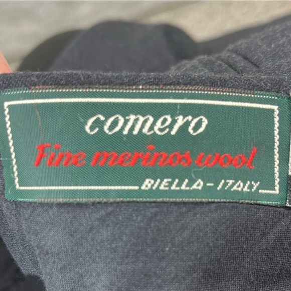 VITO RUFOLO Italian Wool Charcoal Dress Psnts Size 36 Cuffed Hem - Picture 9 of 15